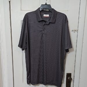 GRANDSLAM MENS XL GREY HOUNDSTOOTH POLO IN EXCELLENT CONDITION